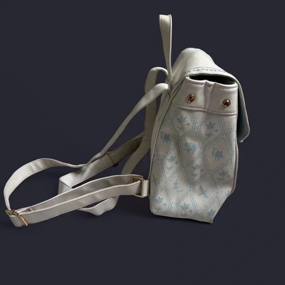 Danielle Nicole Cream Backpack with Blue Floral Accent - Picture 3 of 5